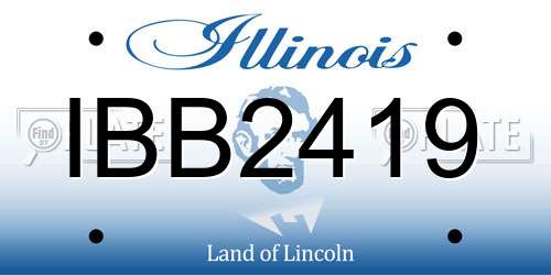 IBB2419 Illinois License Plate