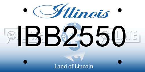 IBB2550 Illinois License Plate