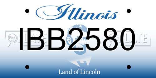 IBB2580 Illinois License Plate