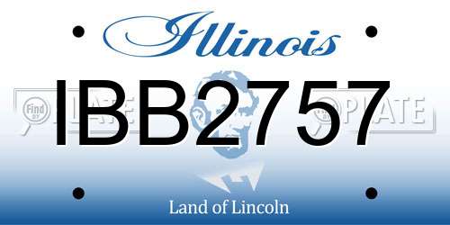 IBB2757 Illinois License Plate