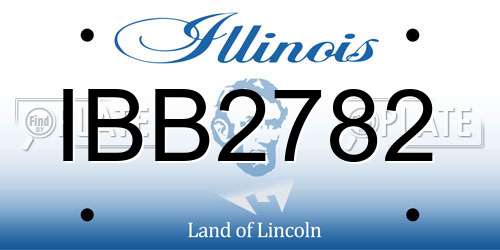 IBB2782 Illinois License Plate