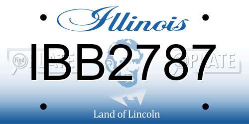 IBB2787 Illinois License Plate