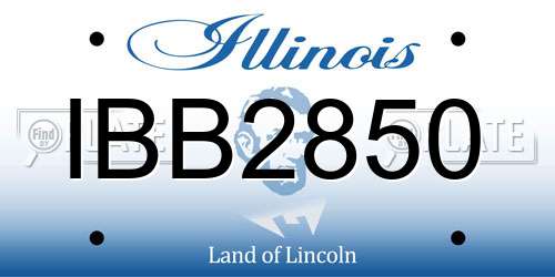IBB2850 Illinois License Plate