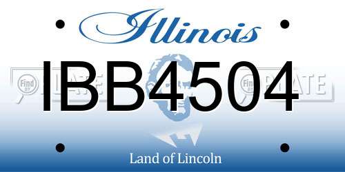 IBB4504 Illinois License Plate