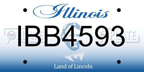 IBB4593 Illinois License Plate