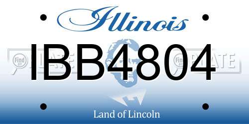 IBB4804 Illinois License Plate