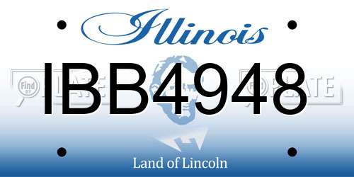 IBB4948 Illinois License Plate