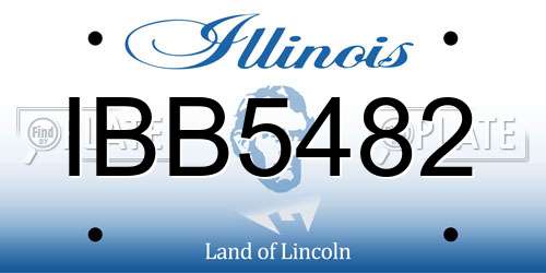 IBB5482 Illinois License Plate