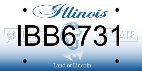 IBB6731 Illinois License Plate