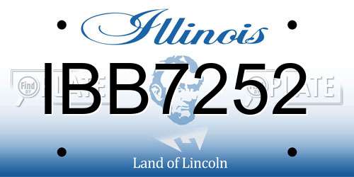 IBB7252 Illinois License Plate