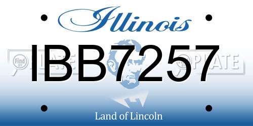 IBB7257 Illinois License Plate