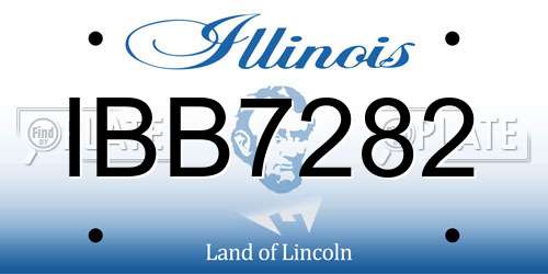 IBB7282 Illinois License Plate