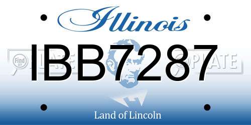 IBB7287 Illinois License Plate