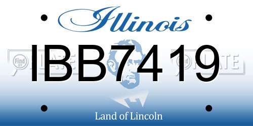IBB7419 Illinois License Plate