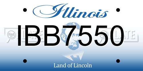 IBB7550 Illinois License Plate