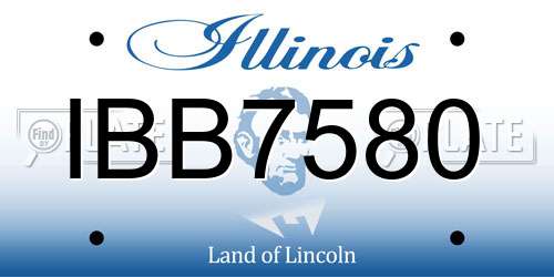IBB7580 Illinois License Plate