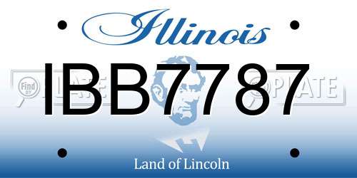 IBB7787 Illinois License Plate