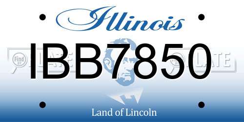 IBB7850 Illinois License Plate