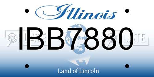 IBB7880 Illinois License Plate