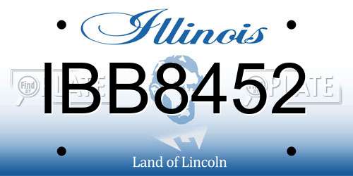 IBB8452 Illinois License Plate