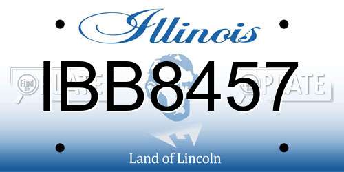 IBB8457 Illinois License Plate
