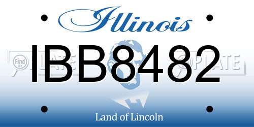 IBB8482 Illinois License Plate