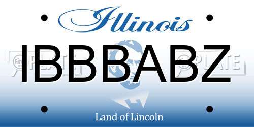 IBBBABZ Illinois License Plate