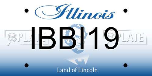 IBBI19 Illinois License Plate