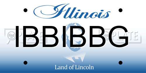 IBBIBBG Illinois License Plate