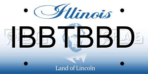 IBBTBBD Illinois License Plate