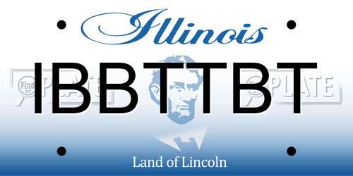 IBBTTBT Illinois License Plate