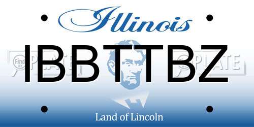 IBBTTBZ Illinois License Plate