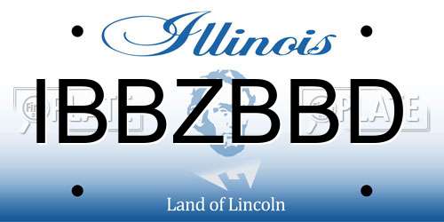 IBBZBBD Illinois License Plate