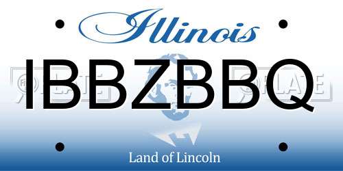 IBBZBBQ Illinois License Plate