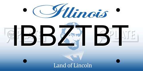 IBBZTBT Illinois License Plate