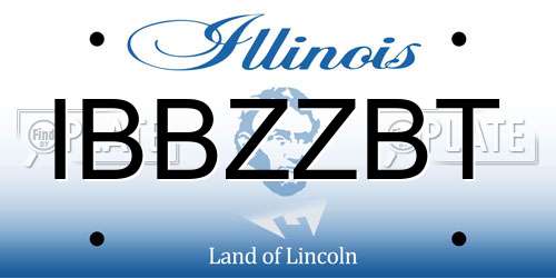 IBBZZBT Illinois License Plate