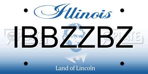 IBBZZBZ Illinois License Plate