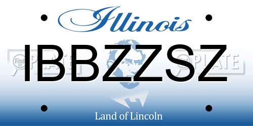 IBBZZSZ Illinois License Plate