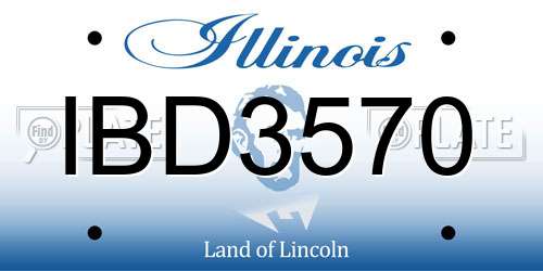 IBD3570 Illinois License Plate