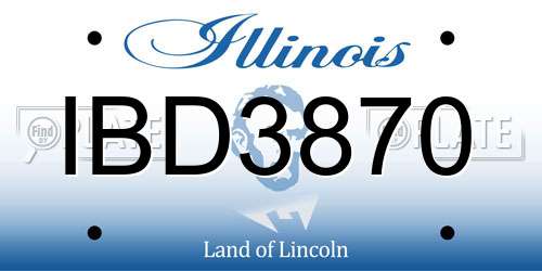 IBD3870 Illinois License Plate