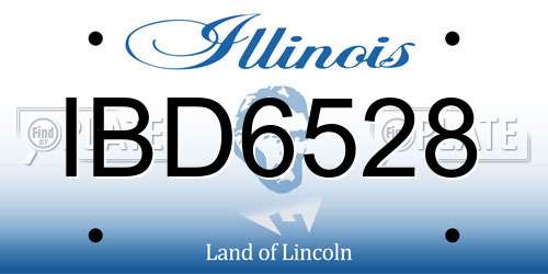 IBD6528 Illinois License Plate