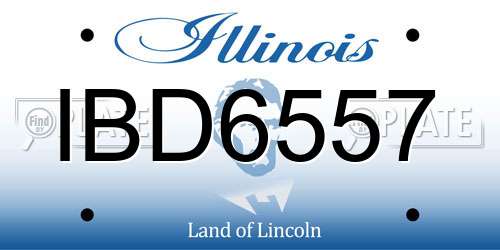 IBD6557 Illinois License Plate