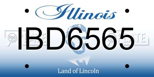 IBD6565 Illinois License Plate