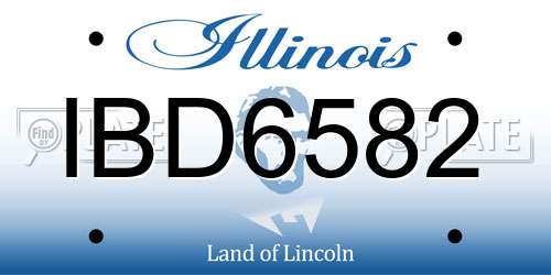 IBD6582 Illinois License Plate