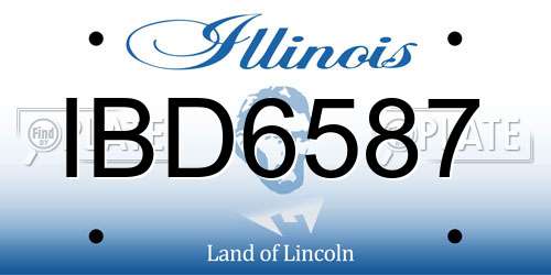 IBD6587 Illinois License Plate