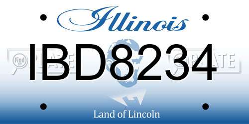IBD8234 Illinois License Plate