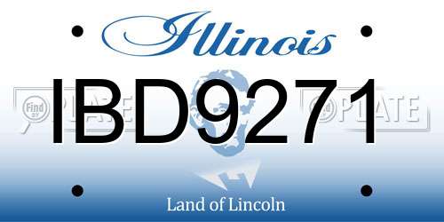 IBD9271 Illinois License Plate