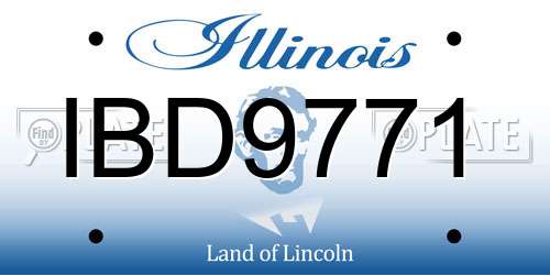 IBD9771 Illinois License Plate