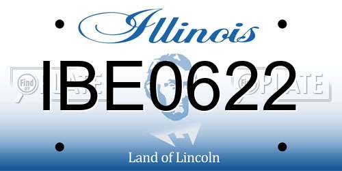 IBE0622 Illinois License Plate