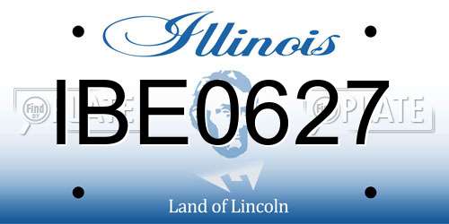 IBE0627 Illinois License Plate
